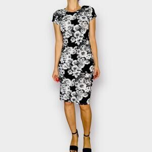 90s French Atmosphere black and white‎ dress